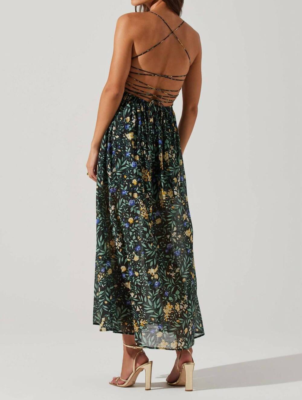 NEW ASTR stasia dress in black multi - Picture 3 of 3